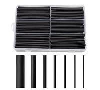 200 Pièces Gaine Thermorétractable Noir 9cm Longe, 3:1 Gaine Thermoretractable Etanche Termo-Rétractable- 2,4 à 19,1mm - pour Fil Electrique Câbles Isolants