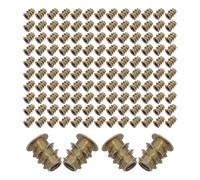 200 Pièces Insert Fileté Hexagonal M4 X 10mm en Alliage de Zinc | Assemblage Meuble Bois, Forme à Collerette, Installation Rapide, Usage Intérieur et Extérieur