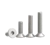 200 pièces M4 * 5 6 8 10 12 14 16 18 20 22 25 30 35 45 50 55mm En Acier Inoxydable À Tête Plate À Six Pans Creux Vis Boulon(M4x5)