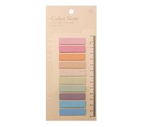 200 Pièces Marque Page Adhesif, 10 Couleurs Notes Autocollantes Transparentes Rectangulaire, Signets Adhésifs avec Règle, Onglets D'Index Sticky Notes pour Document, Fichier, Livre, Type 3