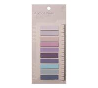200 Pièces Marque Page Adhesif, 10 Couleurs Notes Autocollantes Transparentes Rectangulaire, Signets Adhésifs avec Règle, Onglets D'Index Sticky Notes pour Document, Fichier, Livre, Type 5