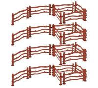200 Pièces Modèle de Mini Clôture 8cm en Plastique Marron | Accessoire de Décor Miniature, Usage Maison et Jardin, Lavable, Bords sans Bavure, pour Maquettes