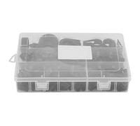 200 pièces Pinces en Nylon en Plastique, Pinces en P Serre-câble métallique Boîte variée avec 6 diamètres différents 5 mm 6 mm 9 mm 12 mm 19 mm 28 mm, Fixations pour câbles, Lignes et tuyaux(Noir)
