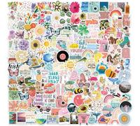 200 Pièces Stickers Graffiti Autocollant pour Scrapbook Portable Ordinateur Skateboard Velo Casque Guitare Bouteille d'eau (Aesthetic)