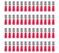 200 Pièces Terminal Femelle Isolé Préserti 4,8mm, Borne à Sertir | Laiton et Cuivre, Gaine PVC, Connexion sans Soudure, pour Relais et Appareils de Distribution