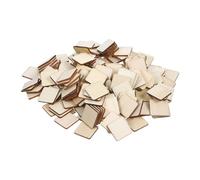 200 Pièces Tranches de Bois Carré 25mm, Plaques DIY Inachevées | Bois Beige à Surface Lisse, Adaptées à Peinture, la Teinture et L’écriture