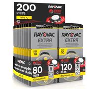 200 Piles pour appareils auditifs Rayovac Extra 10-10 blisters de 8 et 20 blisters de 6 Piles