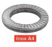 200 Rondelles Larges Autobloquantes Assemblées 6 mm - Inox A4 - D-Work