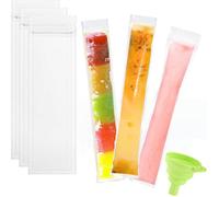 200 sachets jetables pour moules à glace,sans BPA,avec entonnoir et fermeture zip,pour la fabrication de glaces et glacés maison.