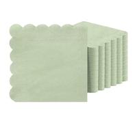 200 Serviettes en Papier Jetables, 25 x 25 cm, Serviettes de Table 2 Plis pour Banquet, Fête, Anniversaire et Décoration de Mariage (Vert Sauge)