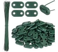 200 Sets Attache pour Brise-Vue en PVC 200 Clips de Montage 200 Attaches de Câble dans l'Emballage Fixation Brise Vue (Vert)