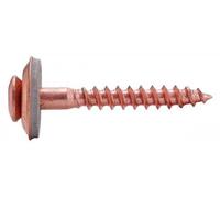 200 Vis à Bois Tête Fraisée Bombée Six Lobes + Rondelle Epdm D. 15 4.5 x 80 mm - Type DIN 7995 - Inox A2 - D-Work