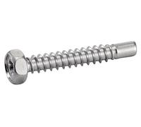200 Vis à Tôle Tête Hexagonale Pozidriv avec Bout Pilote 4.8 x 35/30 mm - Inox A2 - D-Work