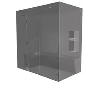 200 x 120 - Kit de Construction Cabine de Douche Hammam avec paroi vitrée à carreler avec générateur Vapeur