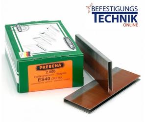 2000 Agrafes Prebena ES40CRFHA inox pour 2XR-ES40 2P-ES40SDS KL-17