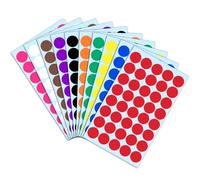 2000 Pièces, 20mm Gommettes Autocollantes Rondes Cercle - 10 Couleurs
