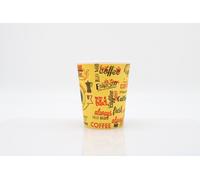 2000x gobelets à café Morning Coffee gobelets en papier revêtus PE 8 oz / 200ml jaune