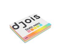 Djois Pack 250 Notes Electrostatiques M Repositionnable 100 X 75 Mm Assorties