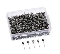 200pcs punaises à tête Ronde en Plastique punaises à tête de Carte punaises de Carte punaises de Carte pour punaises de Tableau d'affichage (Noir)