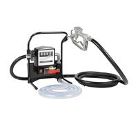 200W 3600tr/min Pompe à Diesel Automatique,45L/min 50psi Pompe à Gasoil Électrique avec d'aspiration 10m & Pistolet à essence manuel,Équipé d'un tuyau d'arrivée de 2m et d'un tuyau de sortie de 4m