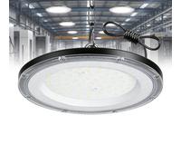 200W LED Plafonnier d'atelier Lampe d'atelier 6500K Blanc froid Spot de plafond 20000lm | IP65 Étanche Lampe d'atelier UFO Éclairage de hall Spot de hall Lampe industrielle
