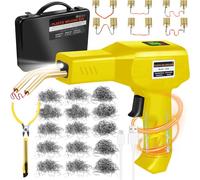 200W Soudure Plastique，avec 1050 pièces Hot Stapler 5000mAh USB Batterie Soudeuse Plastique Rechargeable Kit, Sans fil Kit de Réparation de Pare-chocs de Voiture, Pour Réparer un Auto/Moto Pare-chocs