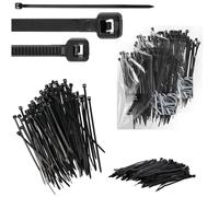 200x Collier de Serrage 2,5 x 100 mm Attache Câble Poignée Serre-Câbles Plastique Nylon Résistante Température UV Autobloquants Industrie Bureau Domicile Extérieur