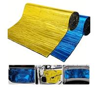 200x50cm Auto insonorisant tapis d'isolation thermique voiture Van insonorisation capot isolation silencieux porte mur Coussin d'insonorisation thermique voiture(Bleu)