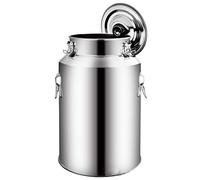 201 Acier Inoxydable Boîte De Lait Barils De Transport De Lait Seau À Vin Baquet Pot Laitier Pichet Fourre-Tout Avec Couvercle Scellé Boîte À Thé Pour Le Stockage De Liquides (Argent),24L