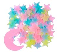 201 Pièces Etoiles Phosphorescentes Plafond et Lune 3D Stickers Muraux Lumineux Multicolores Decoration Chambre Bebe Fille Garcon Autocollant Mural Ciel Etoile Fluorescente pour Cadeau Anniversaire