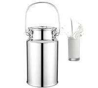 201 Pot a Lait INOX Bidon De Transport De Lait De Ferme 3l/5l/10l/15l Bidon De Baratte À Lait Pot Seau À Vin Baril Seau À Eau Huile Réservoir À Thé avec Couvercle Scellé,5L