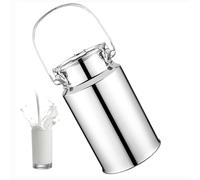 201 Pot A Lait INOX Couvercle,Bidon INOX Huile D Olive Seau Alimentaire Bidon De Baratte Lait Pot Seau Vin Baril Seau Eau Huile RéServoir Thé pour Huile Et Aliments pour Stockage(A,15L)