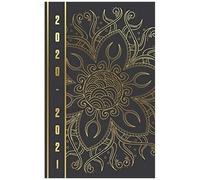 2020-2021: Mandala Gold Design Two Year Monthly Planner 2 Year Pocket Planner Calendar 5x8 Inches Jan 2020 To Dec 2021 With Phone Book - Personal Planner 24 Months Monthly View Notebook Organizer