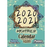 2020-2021 Monthly Planner: Blue Floral 8x10inch 2 Years Monthly Planner Calendar Schedule Organizer From January 1,2020 To December 31,2021 (24 Months Calendar Planner) With Holidays And Motivational