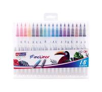 2022 Nouveau 12/18/24pcs Couleurs Assorties Double Pointe Flexible Couleur Pinceau Fineliner Conseils Stylo Aquarelle Marqueurs Ensemble Papeterie Fournitures