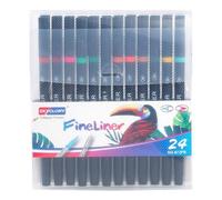 2022 Nouveau 12/24pcs Double Pointe Flexible Couleur Pinceau Fineliner Conseils Art Stylo Marqueurs D'aquarelle