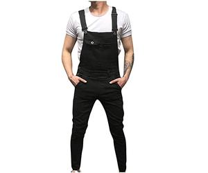 2023 Combinaison Denim Salopette Homme Jeans Salopette Jean Homme Pantalon Jeans Bretelles Travail Poches Mode Grande Taille Décontracté Droit Jogging Streetwear Activités En Plein Air Combinaison