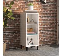 2024 Commodes modernes Buffet blanc brillant 34,5x32,5x90 cm Bois composite 171527