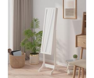 2024 Miroir mural moderne miroir sur pied blanc 34x37x146 cm 992877
