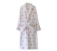 2024 Peignoir Polaire Femme Hiver Chaud Robe De Chambre Femmes Polaire Longue Peignoir Robe d'Interieur Hiver Chaude Doux Microfibre Flanelle Vêtements de Détente Doux et Douillets Vêtement de Nuit