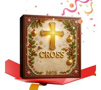 2025 Advent Noël Christian 2D Acrylique Décoration | Calendrier de compte à rebours de décoration religieuse de 20 jours pour arbre voiture miroir intérieur couronne manteau de
