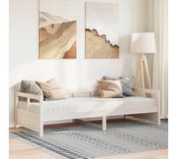 2025 Cadre de lit moderne avec sommier à lattes - Lit de jour avec matelas Blanc 90x200 cm Pin massif - Lits classiques,Design 9024217 2parcel