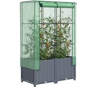2025 cloris Bac surélevé avec serre aspect rotin 80x40x138 cm - Bacs Sale7521141 1parcel