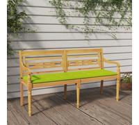 2025 cloris Banc Batavia avec coussin vert clair 150 cm teck massif - Bancs de jardin Sale4423671 2parcel