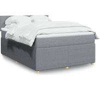 2025 cloris Cadre de lit incl. sommier à lattes - Lit boxspring avec matelas Gris clair 140x190 cm Tissu - Lits classiques Sale4818851 5parcel