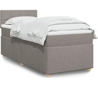 2025 cloris Cadre de lit incl. sommier à lattes - Lit boxspring avec matelas Taupe 90x200 cm Tissu - Lits classiques Sale2052714 6parcel