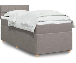 2025 cloris Cadre de lit incl. sommier à lattes - Lit boxspring avec matelas Taupe 90x200 cm Tissu - Lits classiques Sale2052714 6parcel