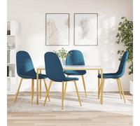 2025 cloris Chaises de salle à manger 4 pcs. Bleu velours - Chaises de salle à manger Sale7439914 1parcel