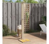 2025 cloris Douche de jardin Beige 50x55x224 cm Poly rotin et bois d'acacia - Accessoires de piscine Sale1672691 1parcel
