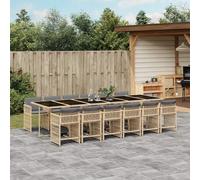 2025 cloris Ensemble de meubles de jardin Balcon Ensemble de 13 pièces de jardin avec coussins Mélange beige Poly rotin - Meubles de jardin Sale2727516 6parcel